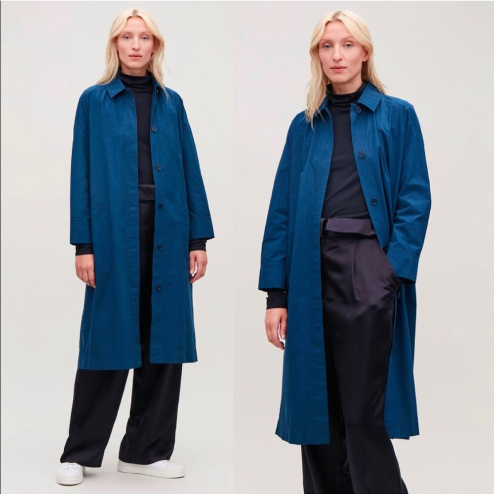 COS Long Jacket with Gathered Back